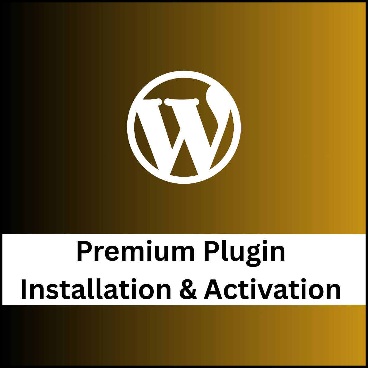 Premium Plugin Installation and Activation