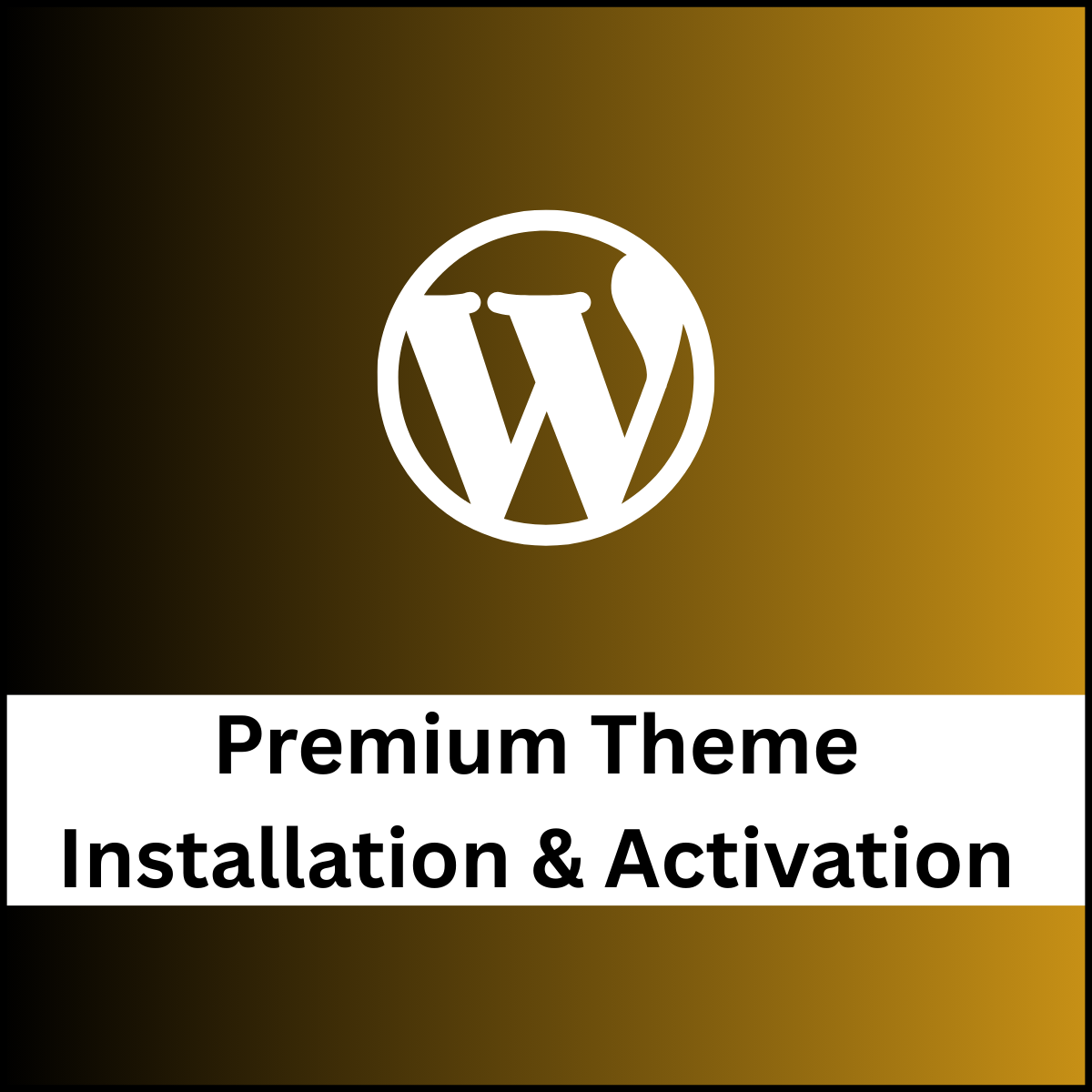 Premium Theme Installation and Activation