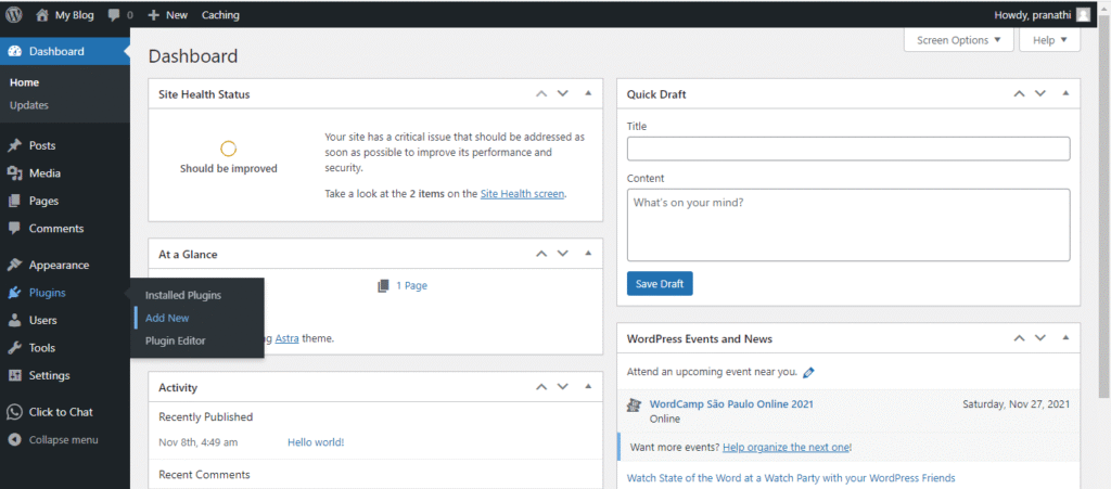 add new plugin in wordpress image