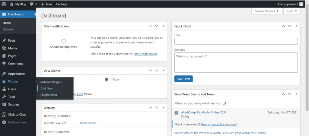 add new plugin in wordpress image